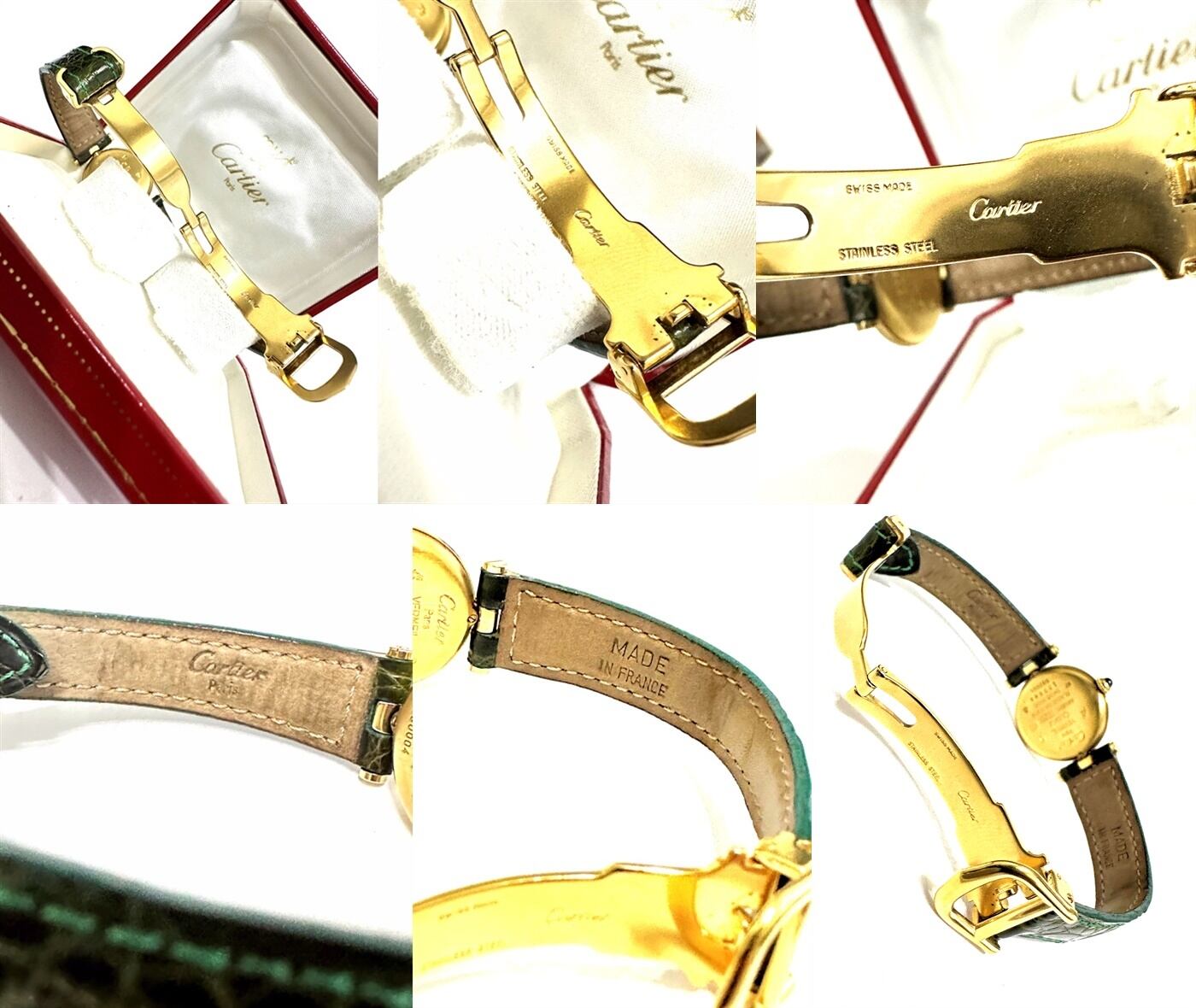 Cartier カルティエ マスト ヴァンドーム クロコダイル ゴールド 925