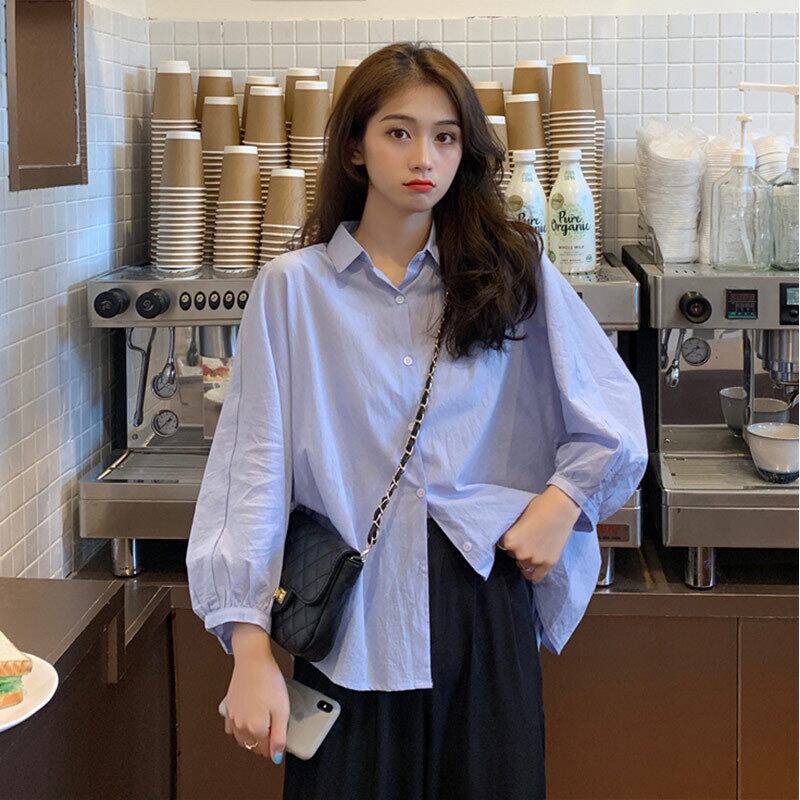 ブラウス スプリングベーシックルーズシャツ カジュアルレディース 春物 萌量不足63025751231