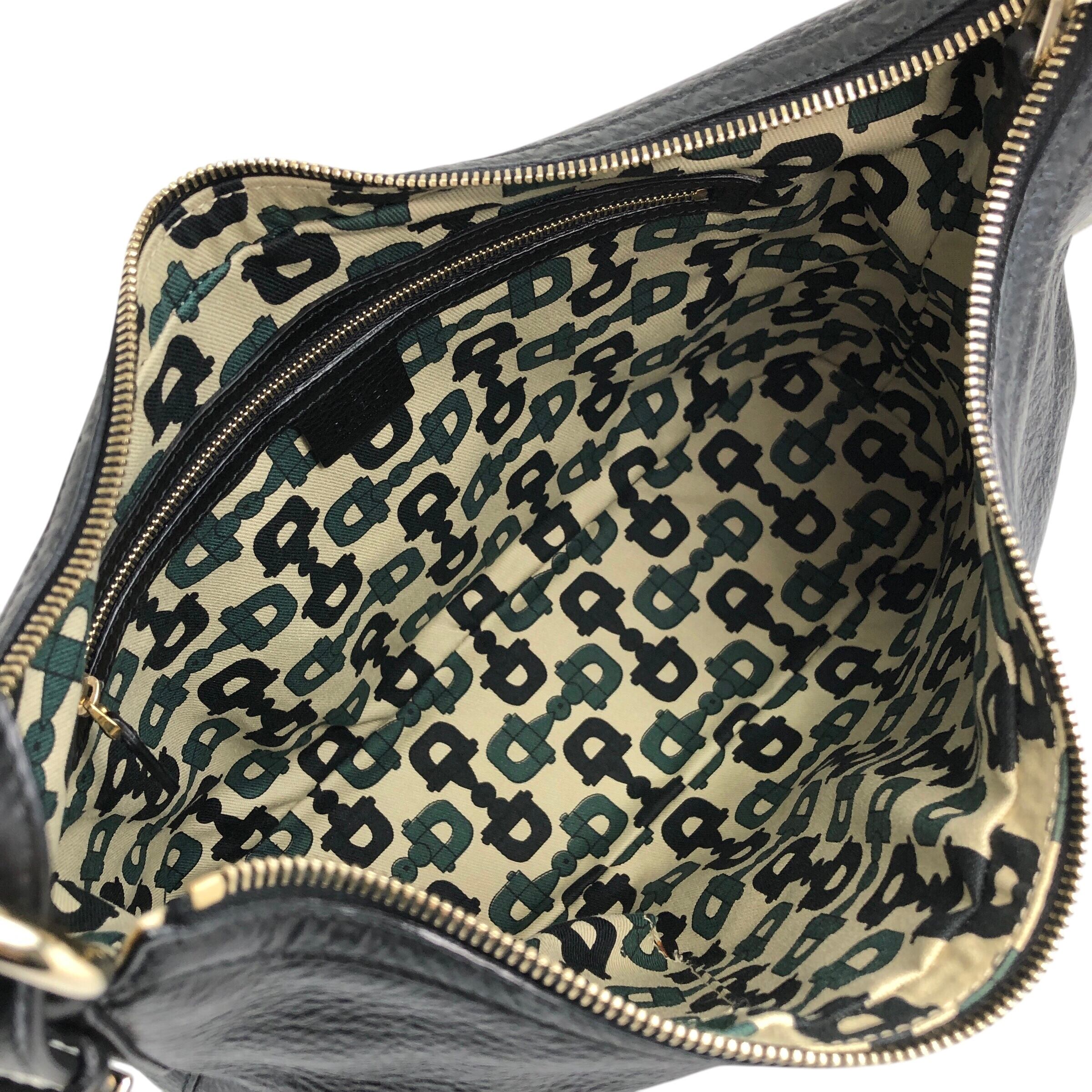 GUCCI グッチ グッチシマ ショルダーバッグ ブラック ロゴ レザー