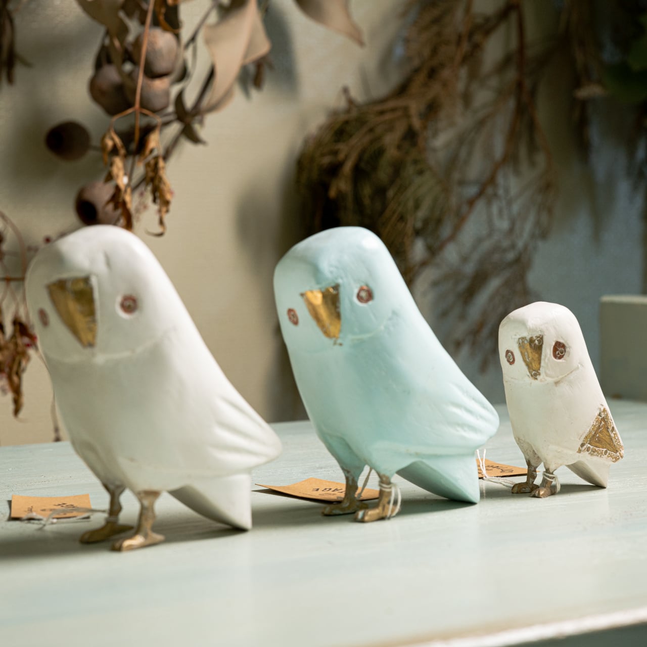 フクロウオブジェ ホワイト Sサイズ | zakkag