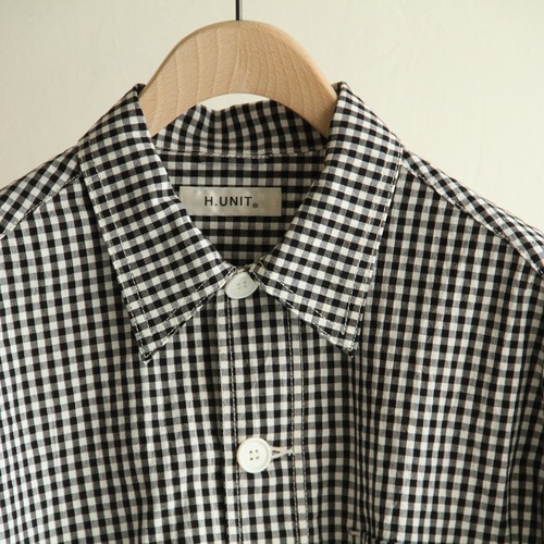 H.UNIT【 mens 】washed check work jacket