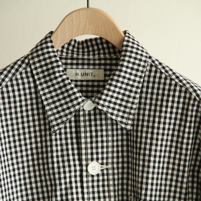 H.UNIT【 mens 】cotton linen check easy jacket