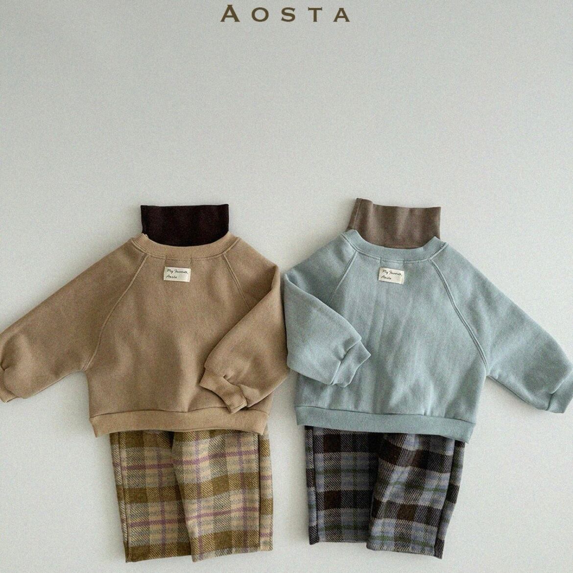 【即納】aosta / wool check pants