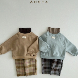 【即納】aosta / wool check pants