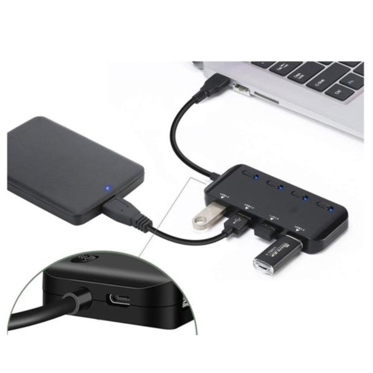 Formosa Japan USB-C（TYPE-C） to USB 3.0 HUB ハブ 4ポート アダプター 黒 IF-1103U3C