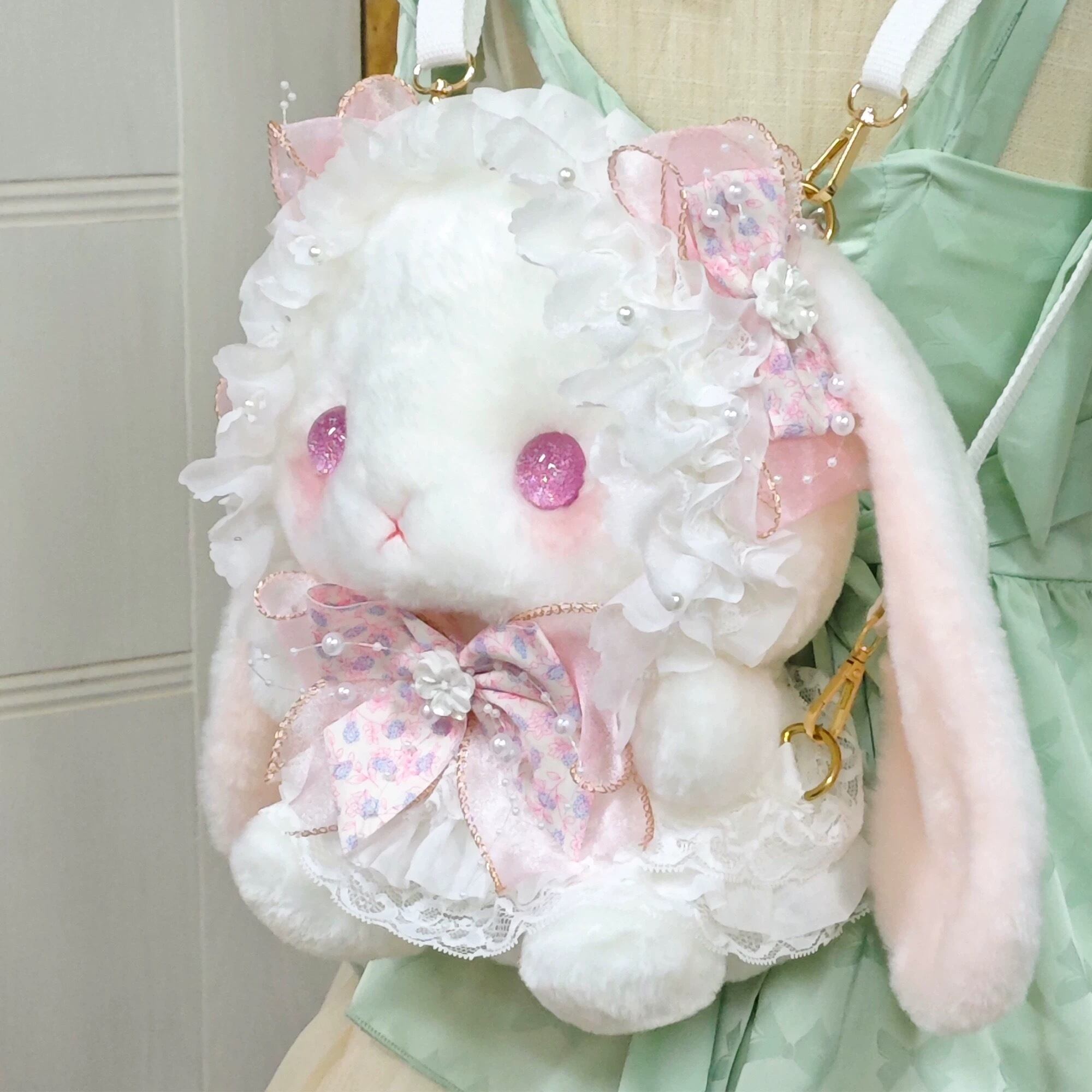 ♡ Pearl flower たれみみうさぎ bigポシェット pink ♡ | Sayakadoll