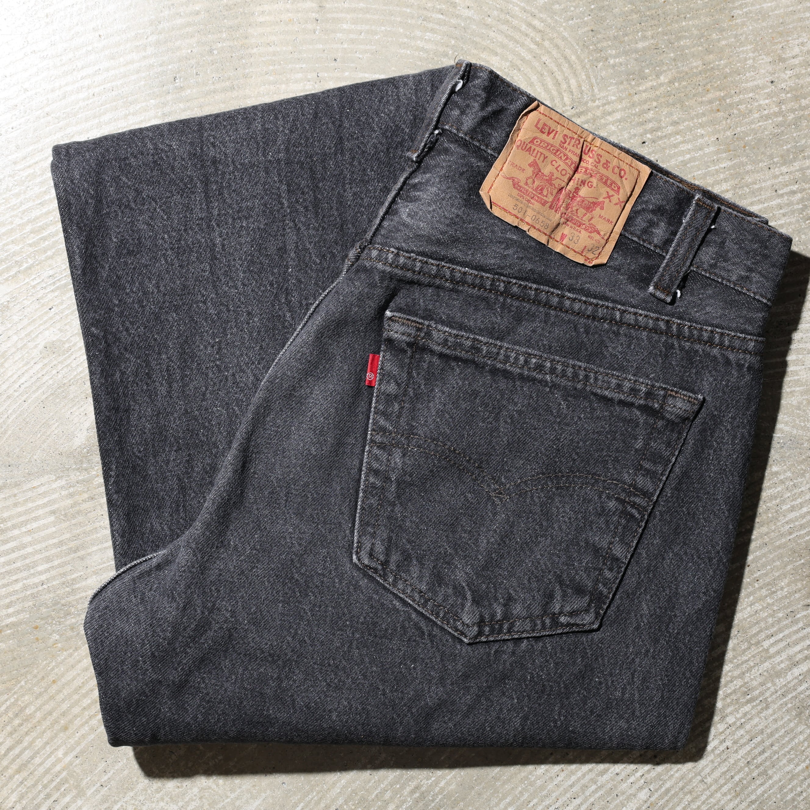 色落ち◎ 33×30 Levi's 505 USA 96年 サルファーブラック デニムパンツ