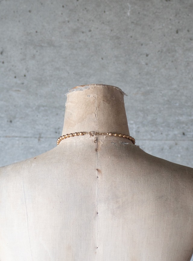 unknown used Gold color plated beads necklace