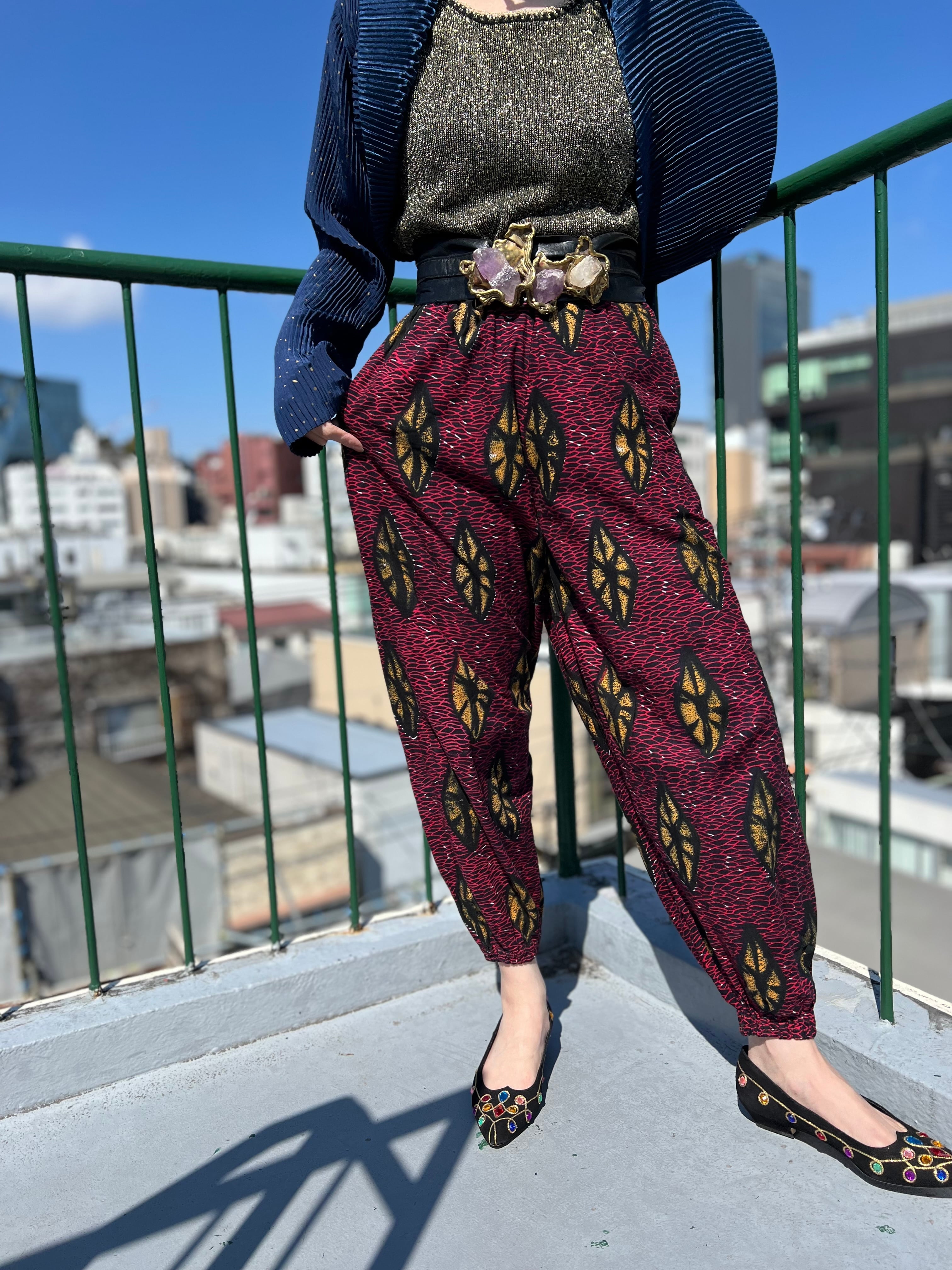 Vintage african batik cotton pants ( ヴィンテージ アフリカン
