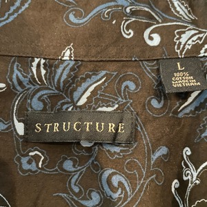 【STRUCTURE】柄シャツ 長袖シャツ アメリカ古着  L