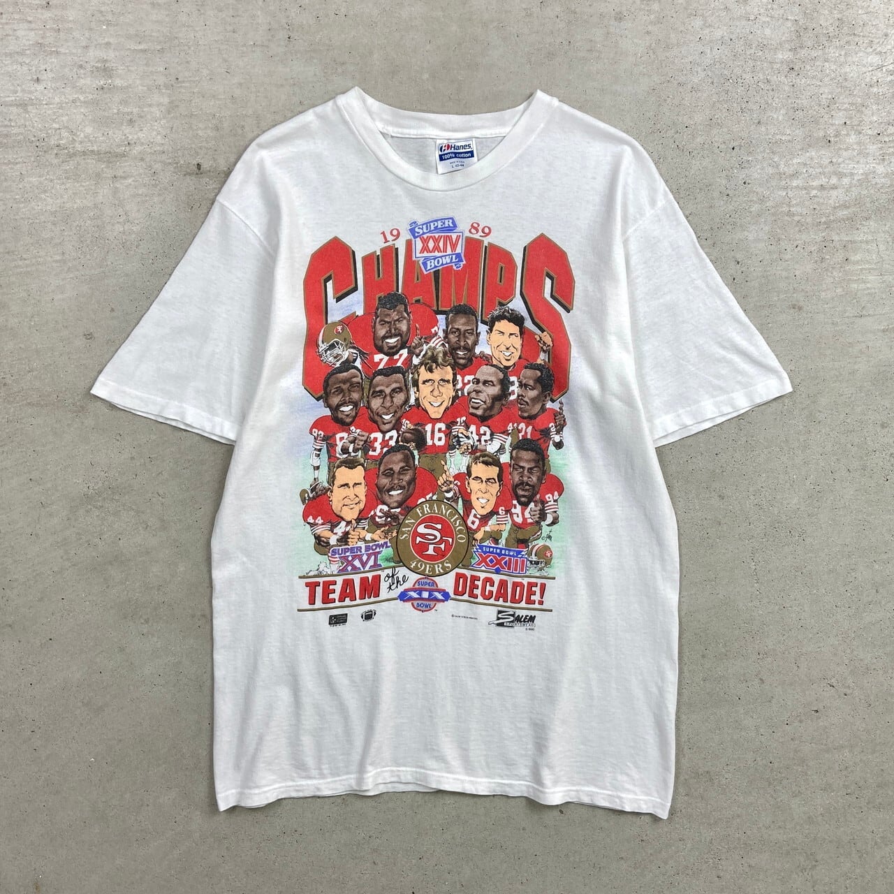 90年代 NFL SANFRANCISCO 49ERS SUPER BOWL CHAMPS 1989 プリントT 