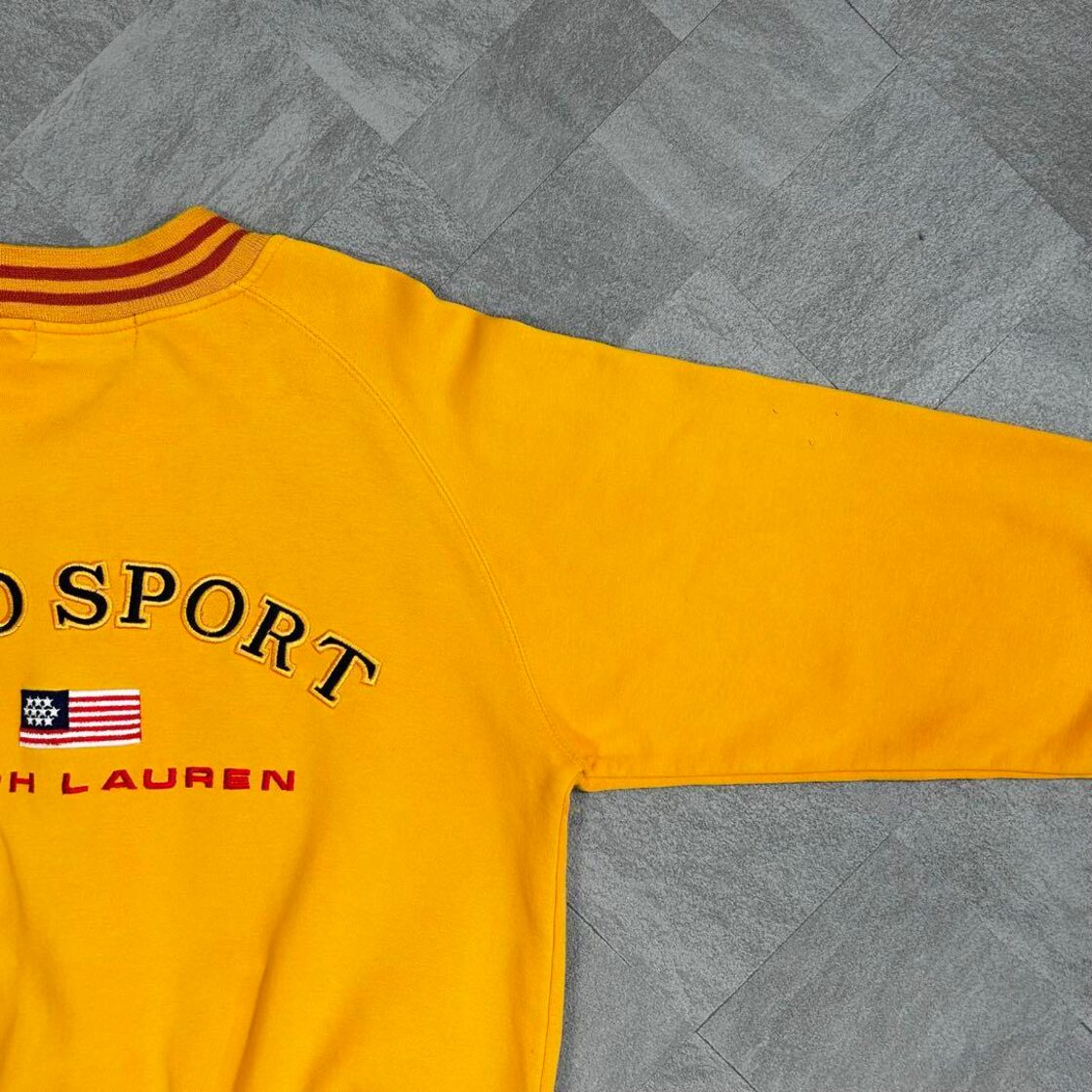 極上】ポロラルフローレン スタジャン 90s ロゴ刺繍 星条旗 ポロスポ 