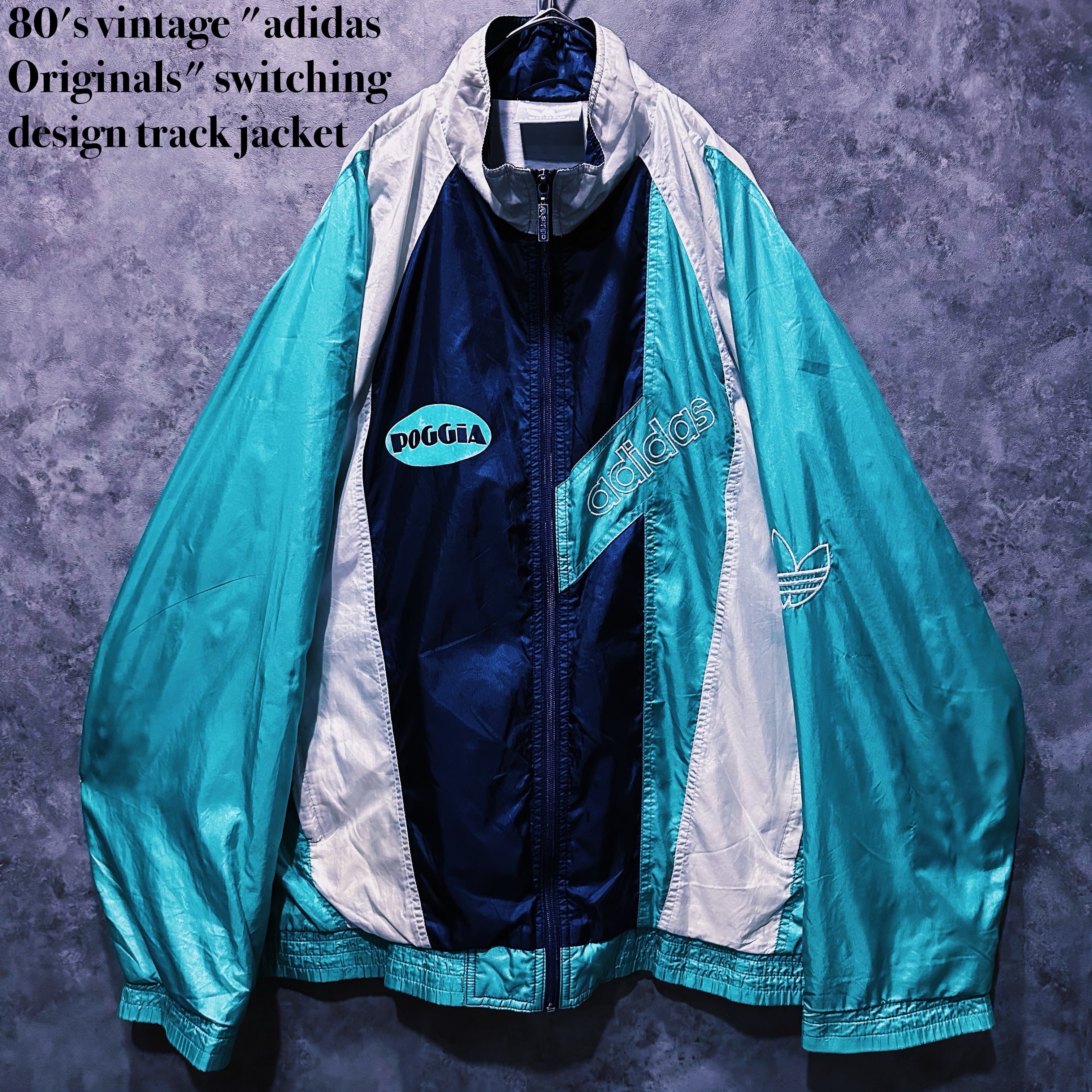 【doppio】80's vintage "adidas Originals" switching design track jacket