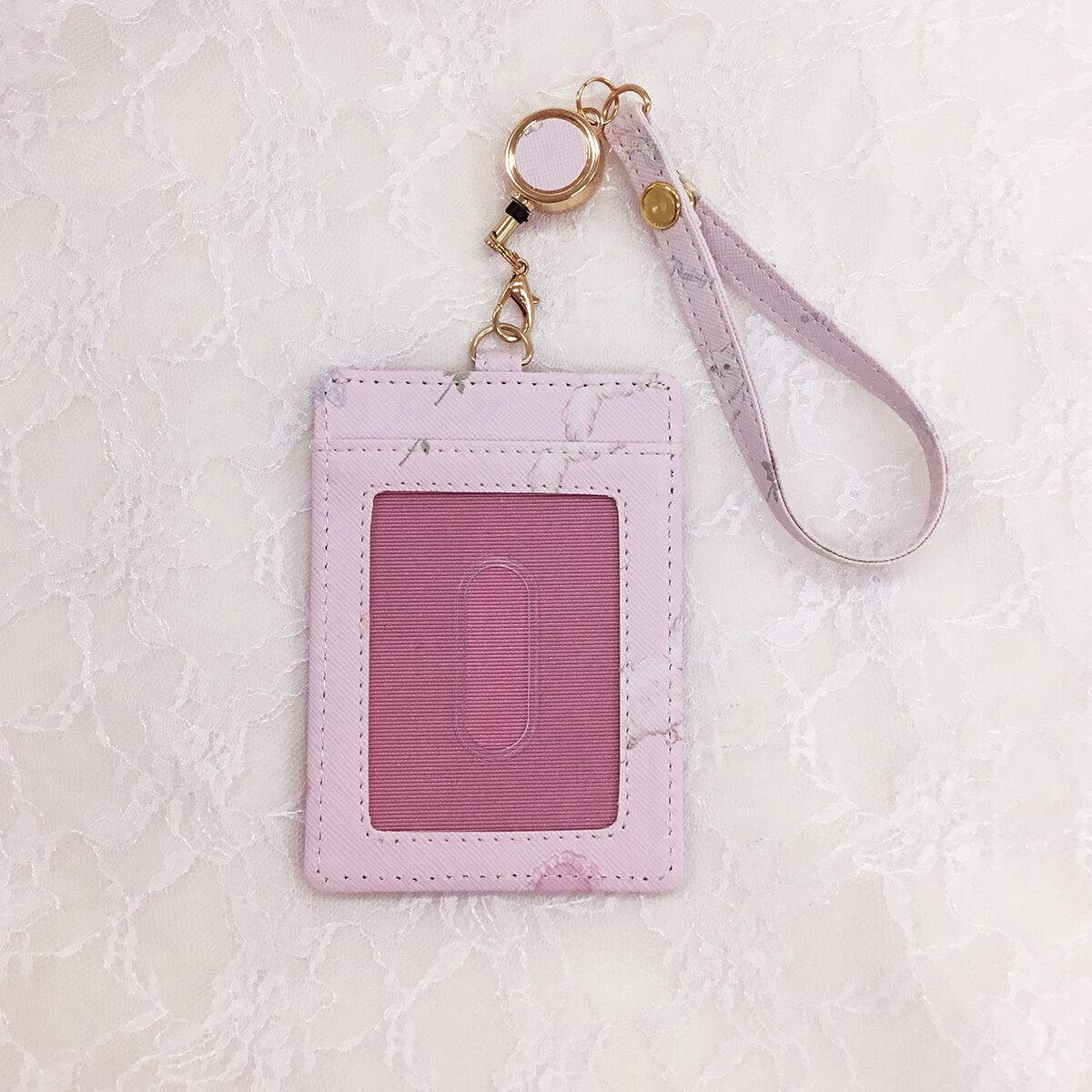 リール付きパスケース ꫂ ၴႅၴ♡Lady rosę series♡ꫂ ၴႅၴ