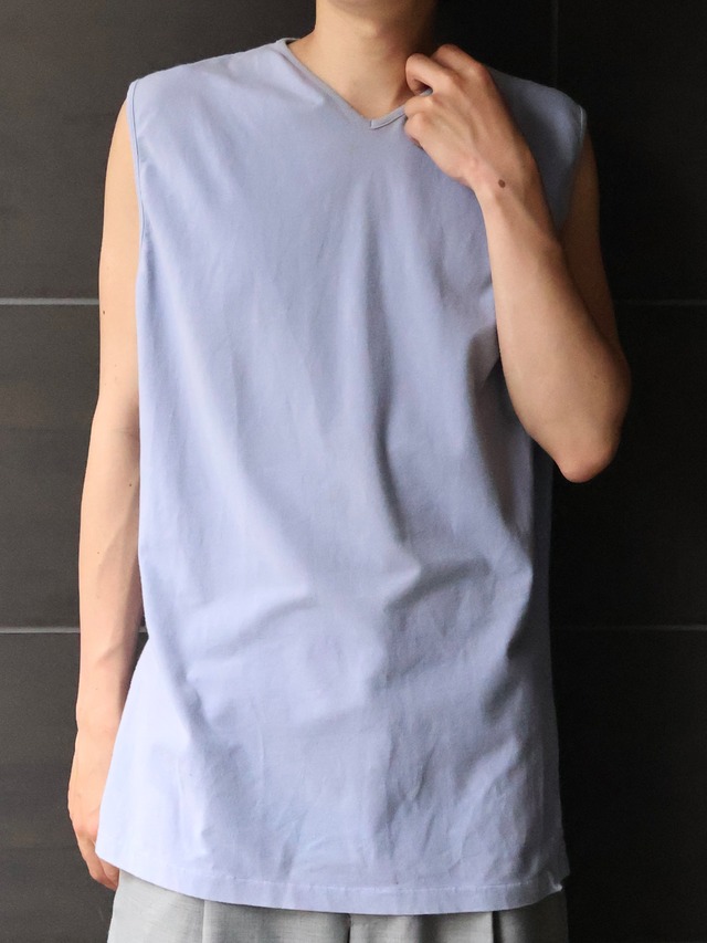 【JIL SANDER】coloring V neck no sleeve top