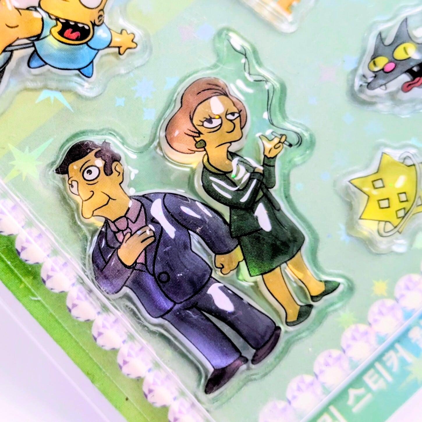 ⚡️Korea exclusive(韓国限定)⚡️【 The Simpsons / シンプソンズ 】3Dクリスタルステッカー ver.2 / ぷくぷく?シール / STICKER(ステッカー) / 立体ステッカー 〚アメリカン雑貨 アメトイ〛