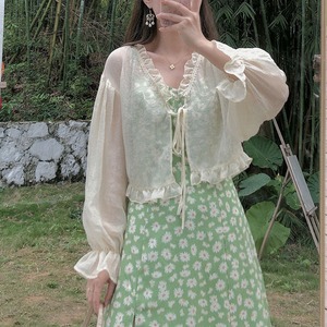 日焼け止め,シフォンフリルデシャツ A0825