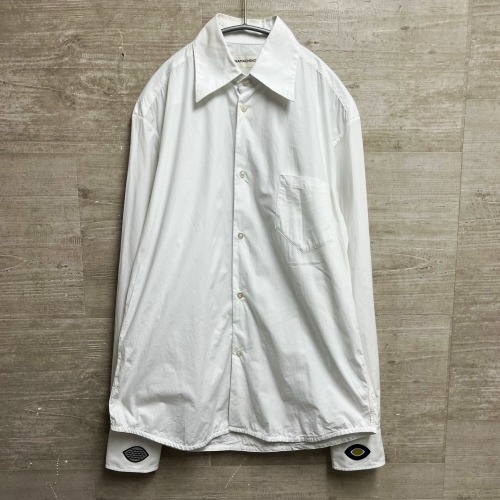 NAMACHEKO ナマチェコ ワッペンシャツ sizeS ホワイト 【中目黒b03】