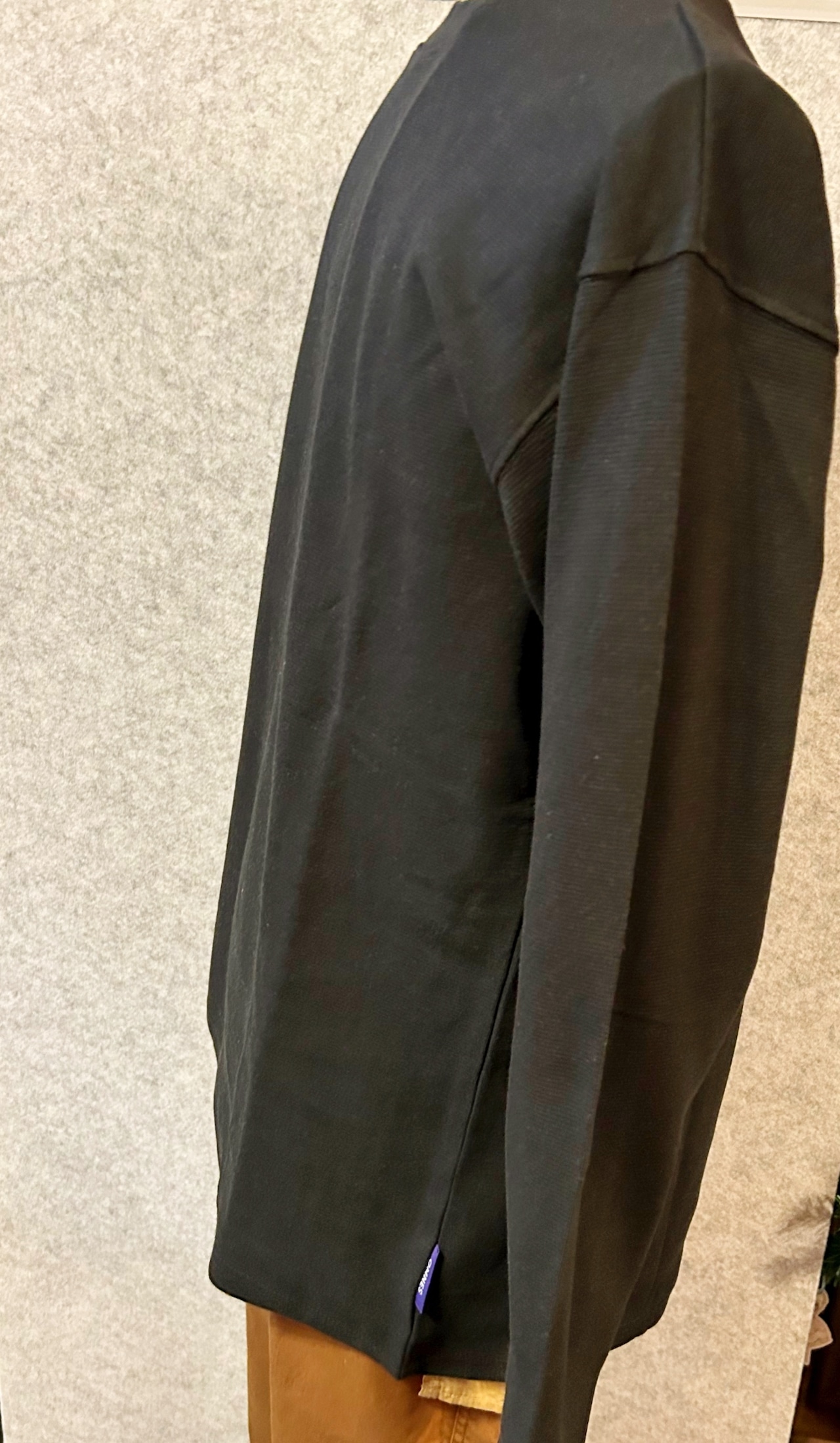 メンズ リップルダブルフェイス  長袖Tシャツ