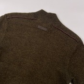 Crocodile クロコダイル ジップアップ ウールニット ジャケット カーディガン サイズ M /オリーブグリーン系