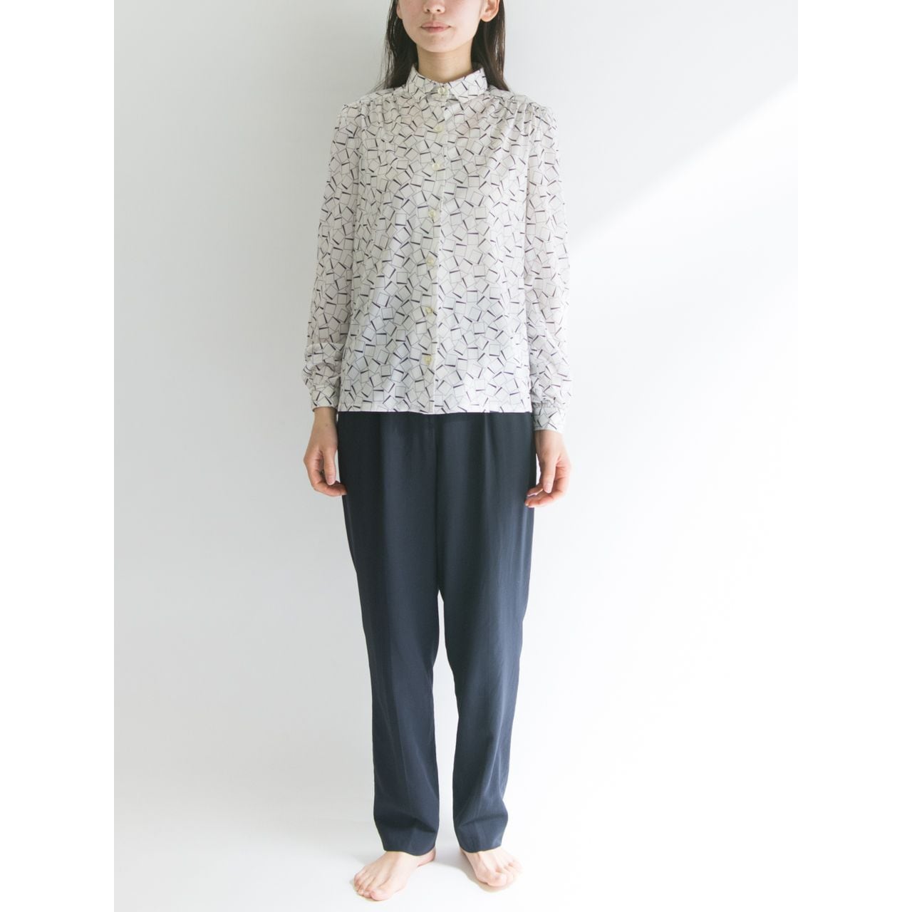 【TRICOSA】Made in France 80's printed blouse（フランス製 プリントブラウス）3e