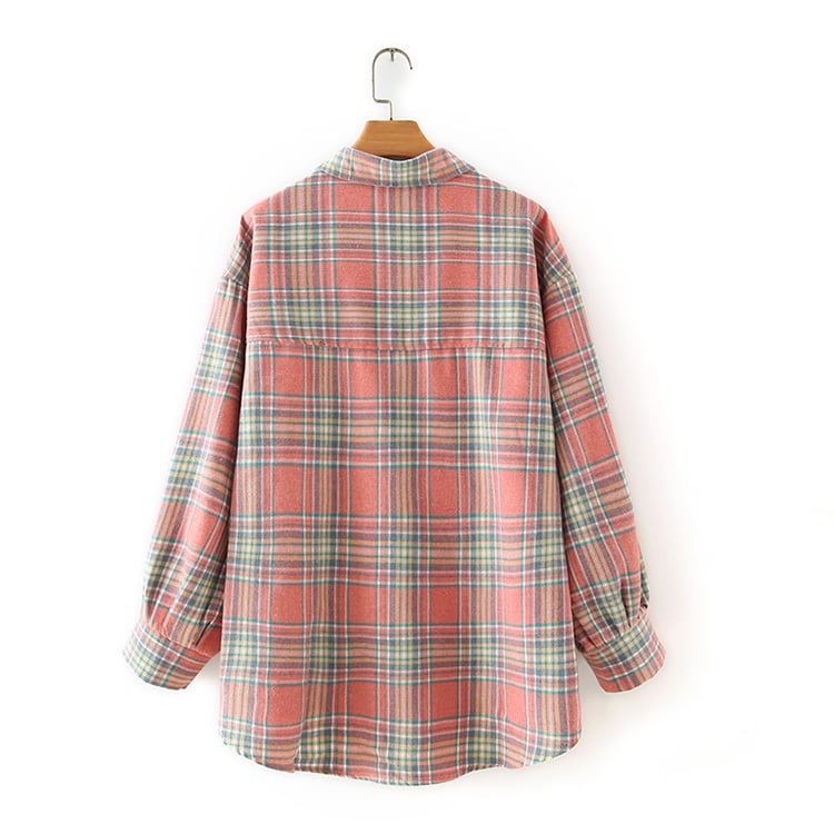 プラスサイズ チェックシャツ トップス シャツ ブラウス 袖あり 長袖