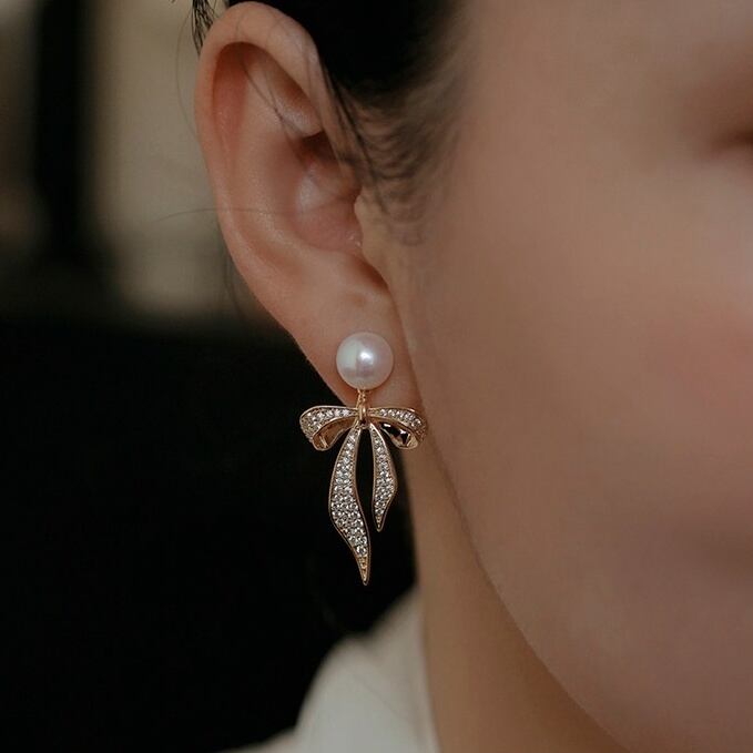 リボンパールピアス・イヤリング:2 | jmavie