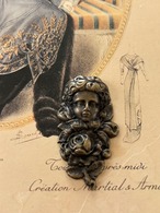 USA ブラス製パーツ 薔薇と人物 スタンピングパーツ アクセサリーパーツ ゴールド デコレーション材