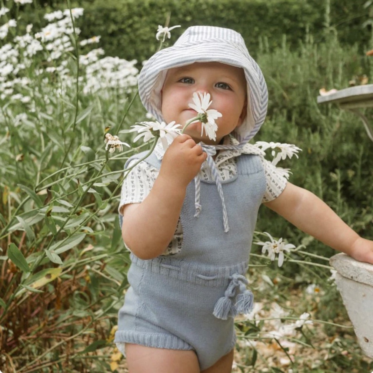 即納 ) 1.2.4y | fine-knit romper | iver & isla - 2