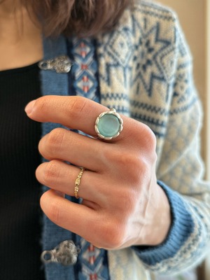 Sorcier ring | silver925 × vintage catseye