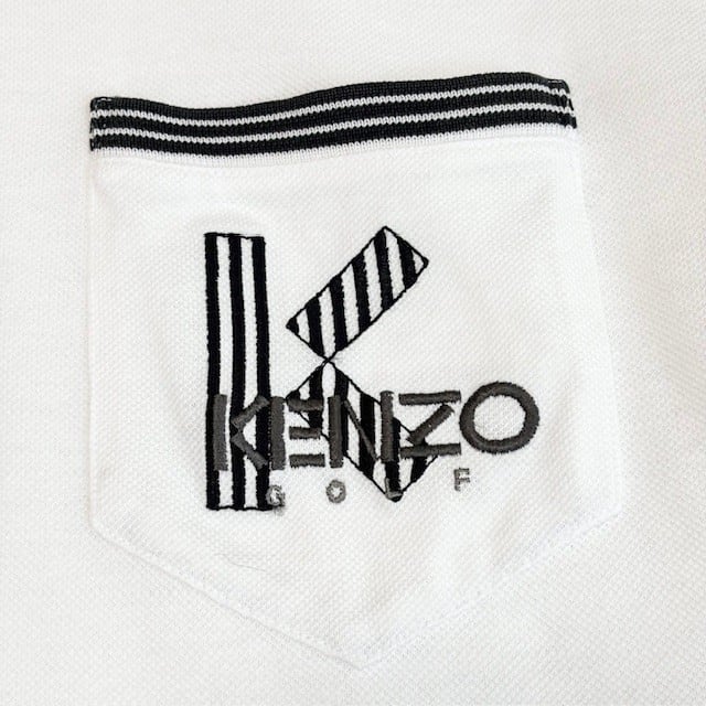 古着 ケンゾーゴルフ KENZO GOLF 半袖 ポロシャツ クリーニング済み 白