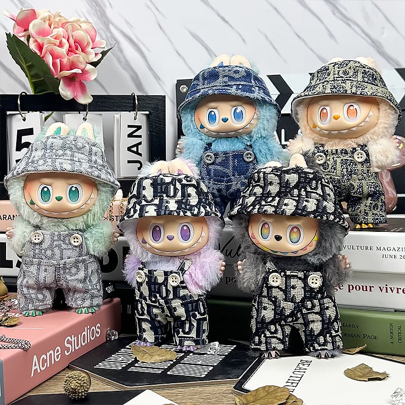 おしゃれにコーデ!プリントオーバーオール | ラブブ用 15-17cm プレミアム着せ替えセット キュート