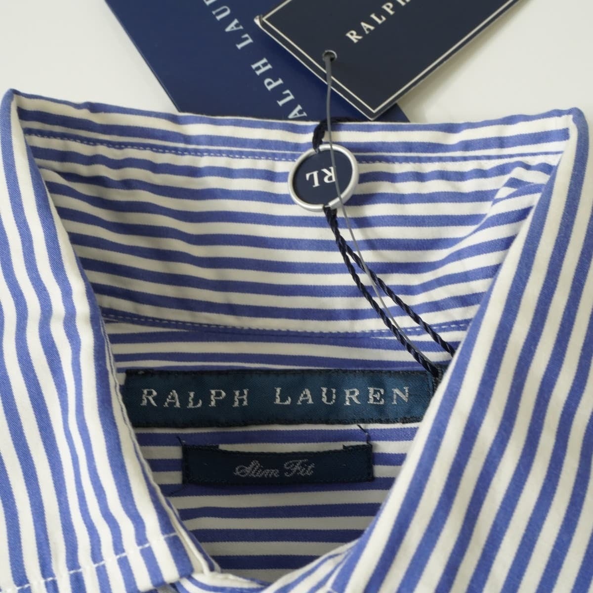 未使用 Ralph Lauren ラルフローレン ストライプ シャツ スリム 