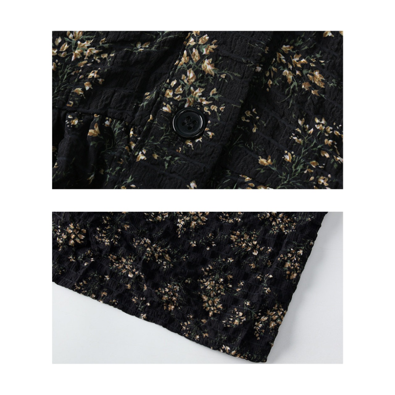 ボタニカル柄 ティアード ミモレ丈 ワンピース W01421