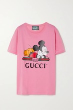 GUCCI　ディズニープリント　コットンジャージーTシャツ　ピンク