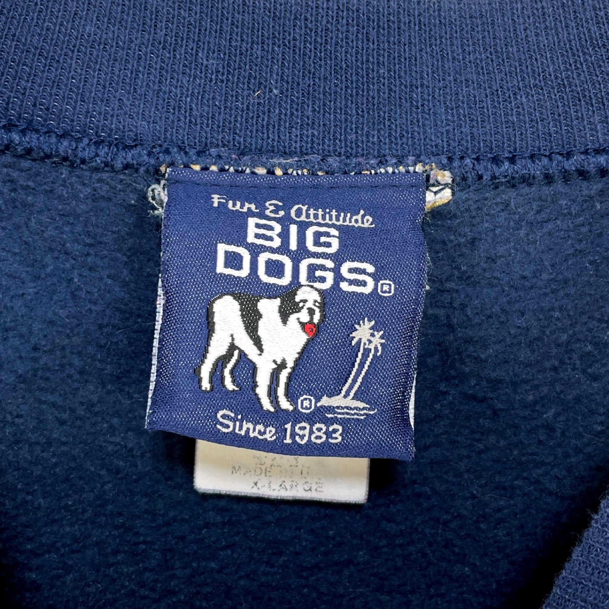 BIG DOGS スウェット 刺繍 スリーブプリント | 古着屋mills powered by BASE