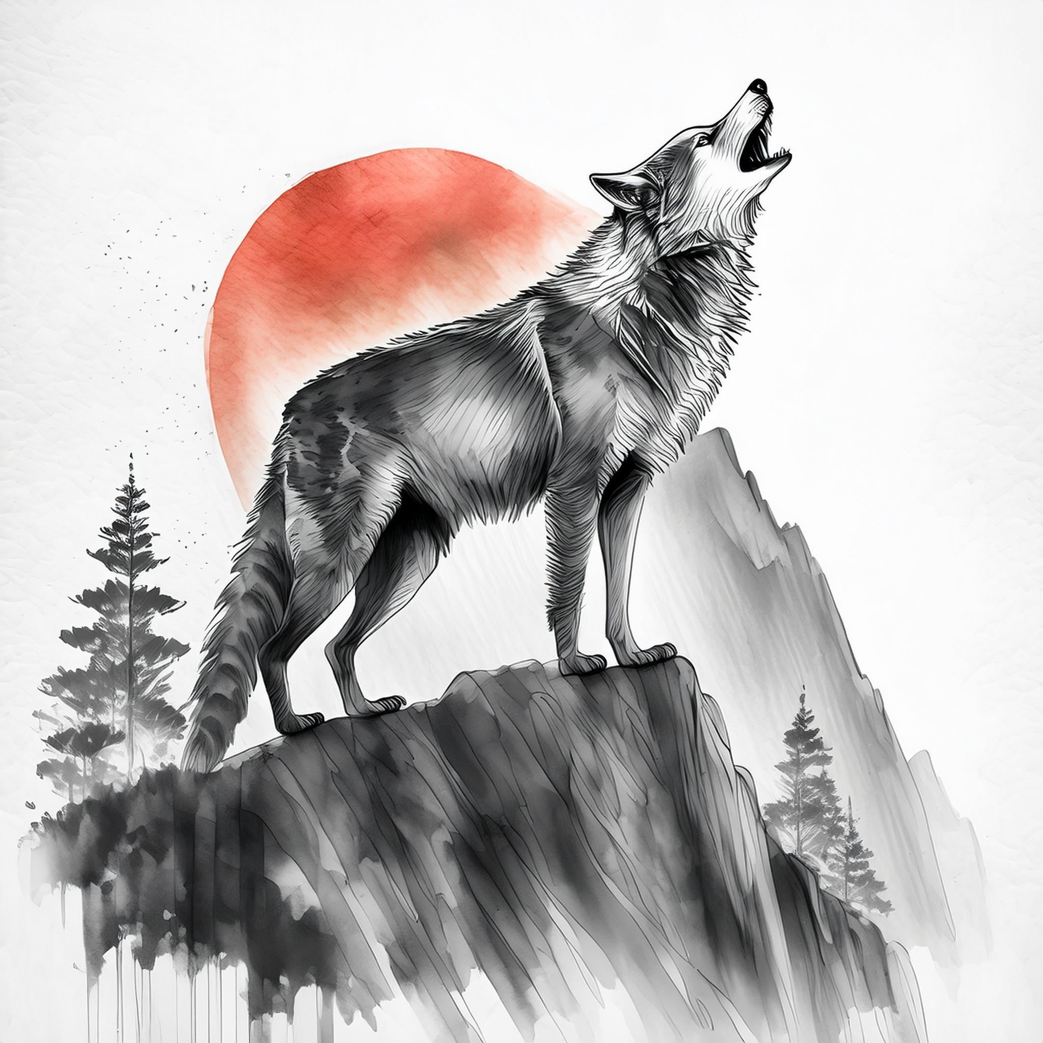 狼の遠吠え（アイコン用5点セット） | Icon Labo BREEZE