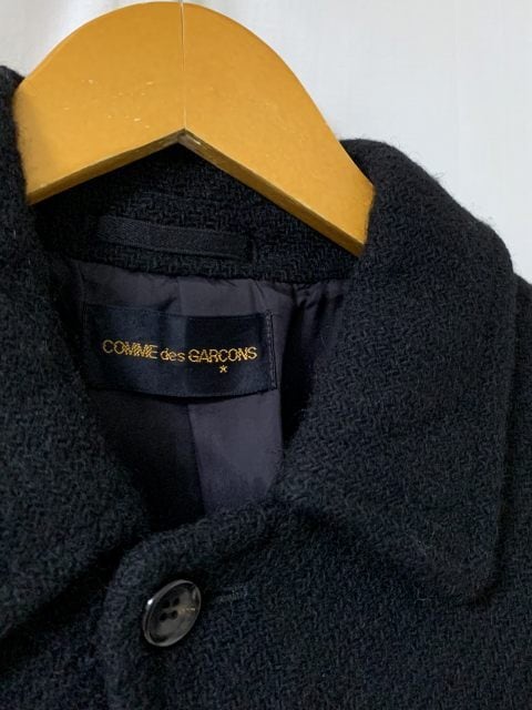 Solid Color Design Wool Soutien Collar Coat "COMME des GARÇONS"