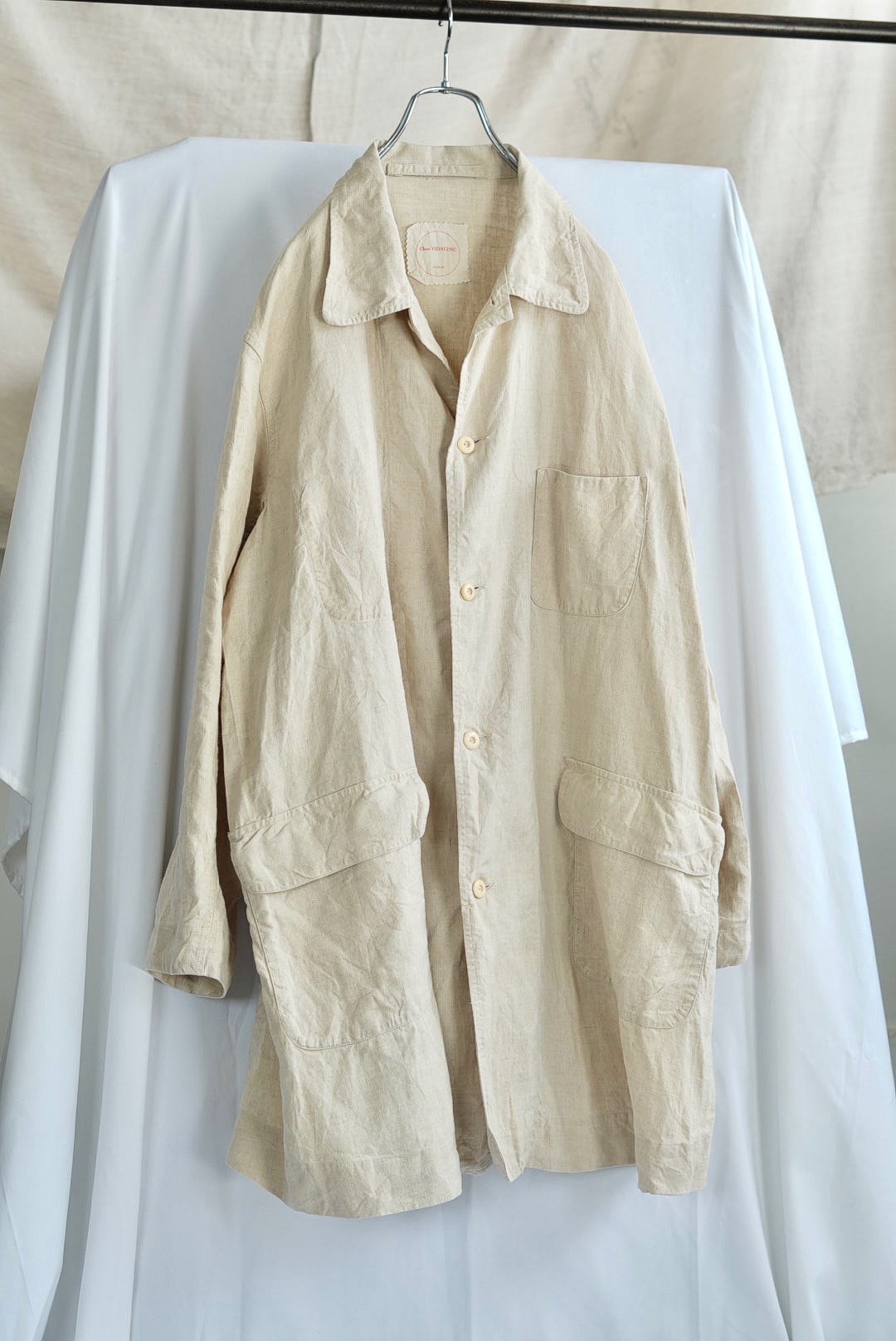 CHEZ VIDALENC - COAT MALBO - ANTIC LINEN / NATURAL