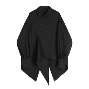 バルーンスリーブバックスリットシャツ　D0024