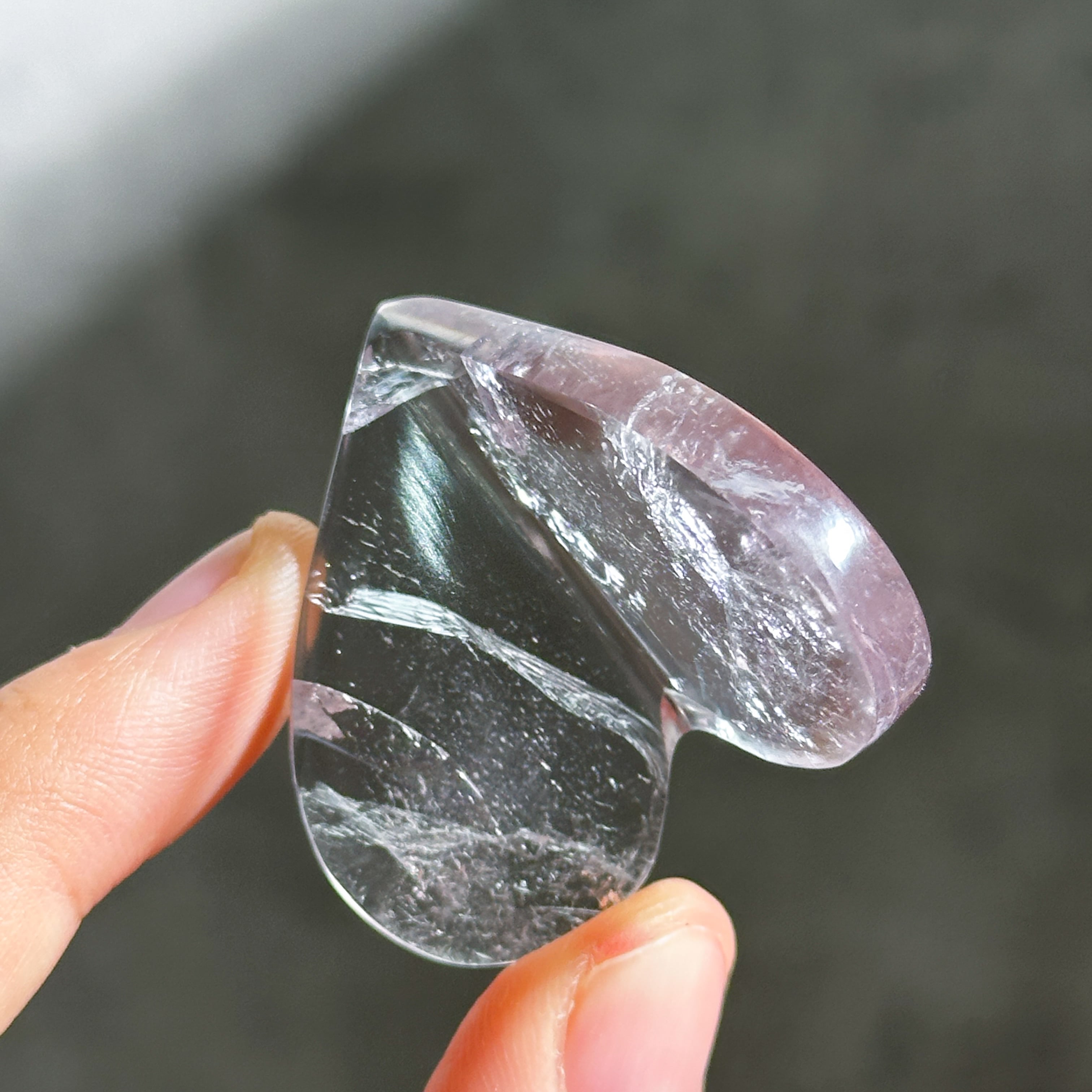 アメジスト 3Dハート 03♡Amethyst heart ♡天然石・鉱物