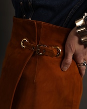 1980's Loewe / Leather Wrap Skirt