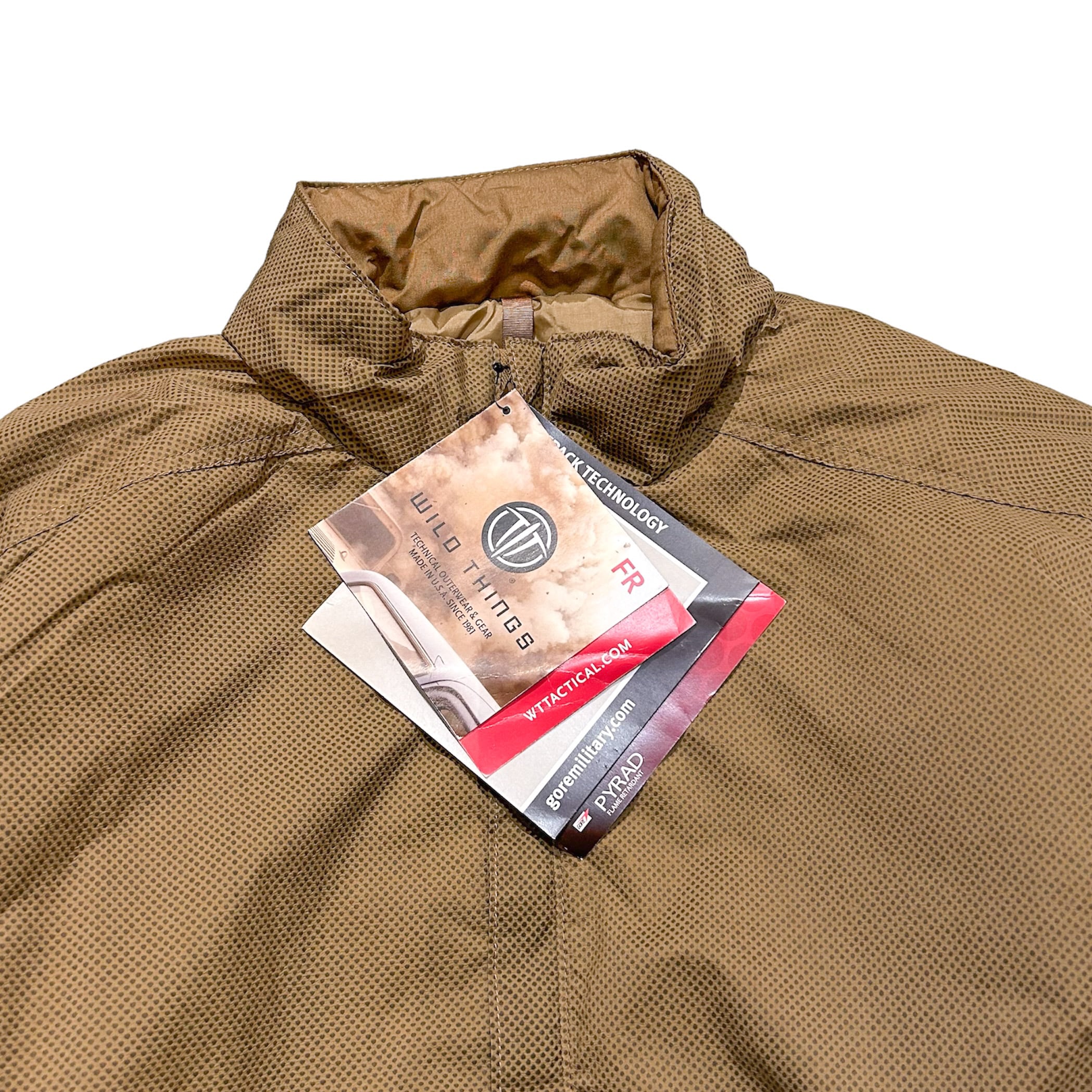 WILD THINGS TACTICAL LOW LOFT JACKET FR-G Flame Retardant Coyote XL /  ワイルドシングス タクティカル ミリタリー ローロフト プリマロフト ゴアテックス ジャケット コヨーテ