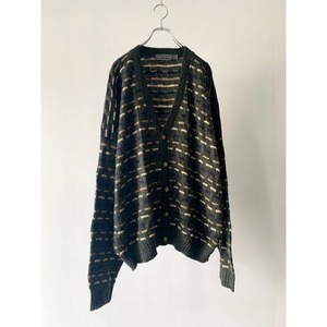 90's border mix cardigan