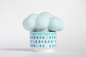 雲の加湿器：ブルー雲×グリーン系カップ・・・スウセラ（sucera）