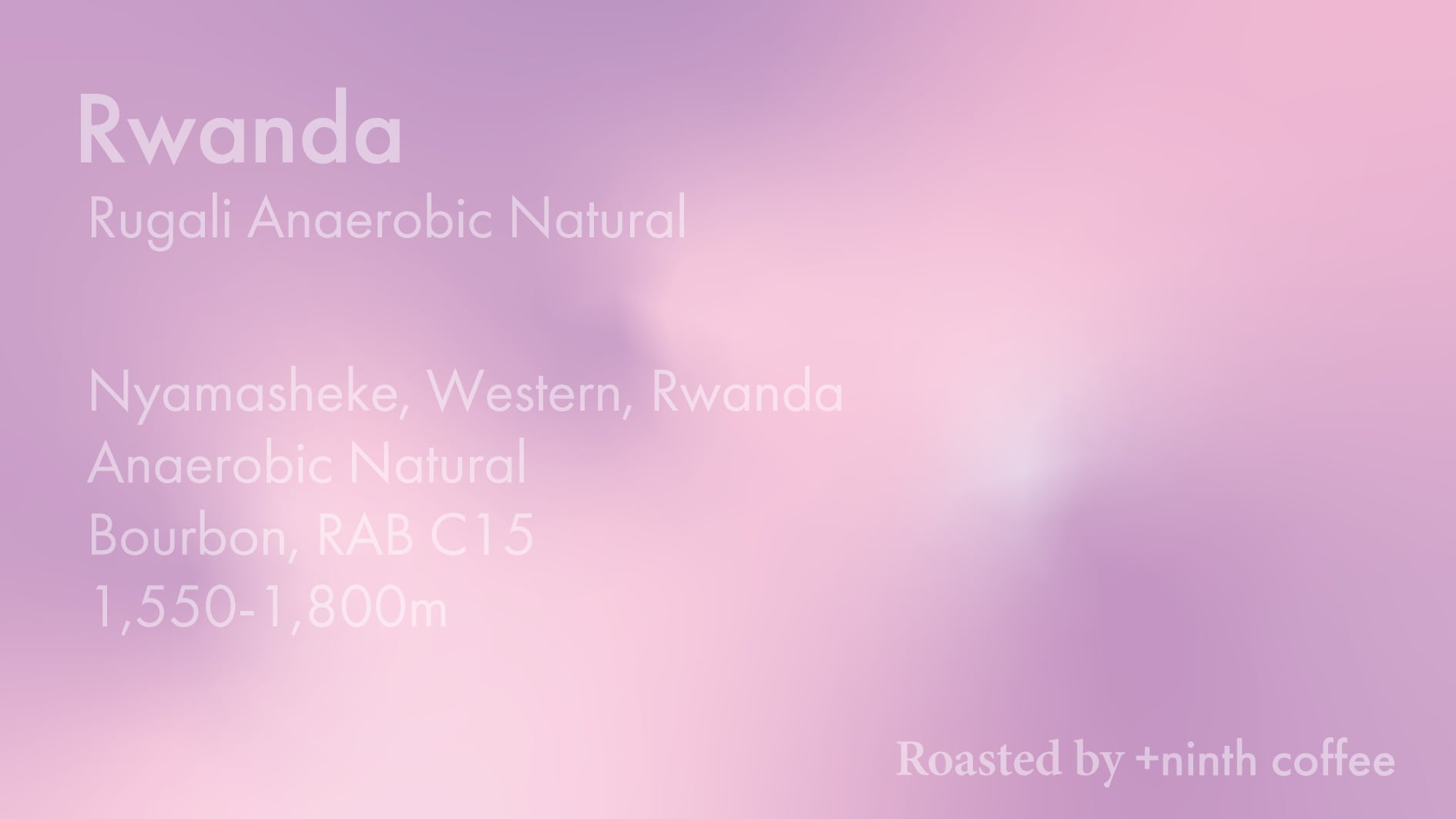 Rwanda Rugali, Bourbon, RAB C15 - Anaerobic Natural