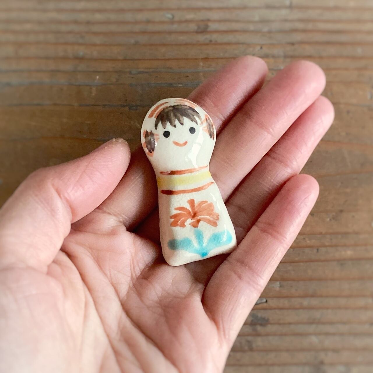 こけし箸置き　(上絵)