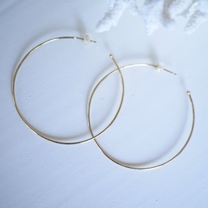 hoop earrings (K18)