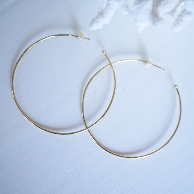 hoop earrings (K18)