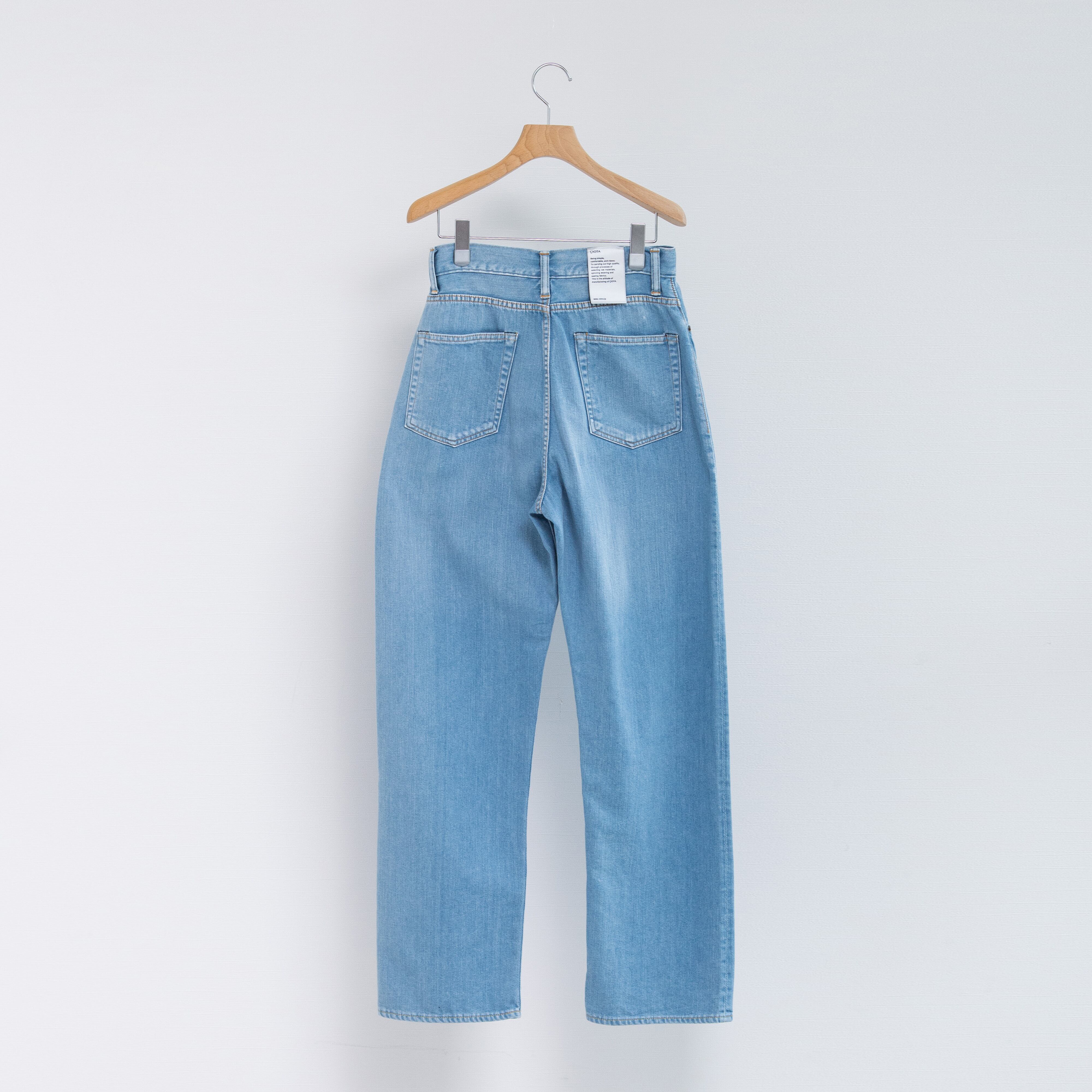 新品【CIOTA/シオタ】ブルー ハイウエストデニム CIOTA(シオタ) /本藍スビン11OZ ハイウエストデニム /ライト